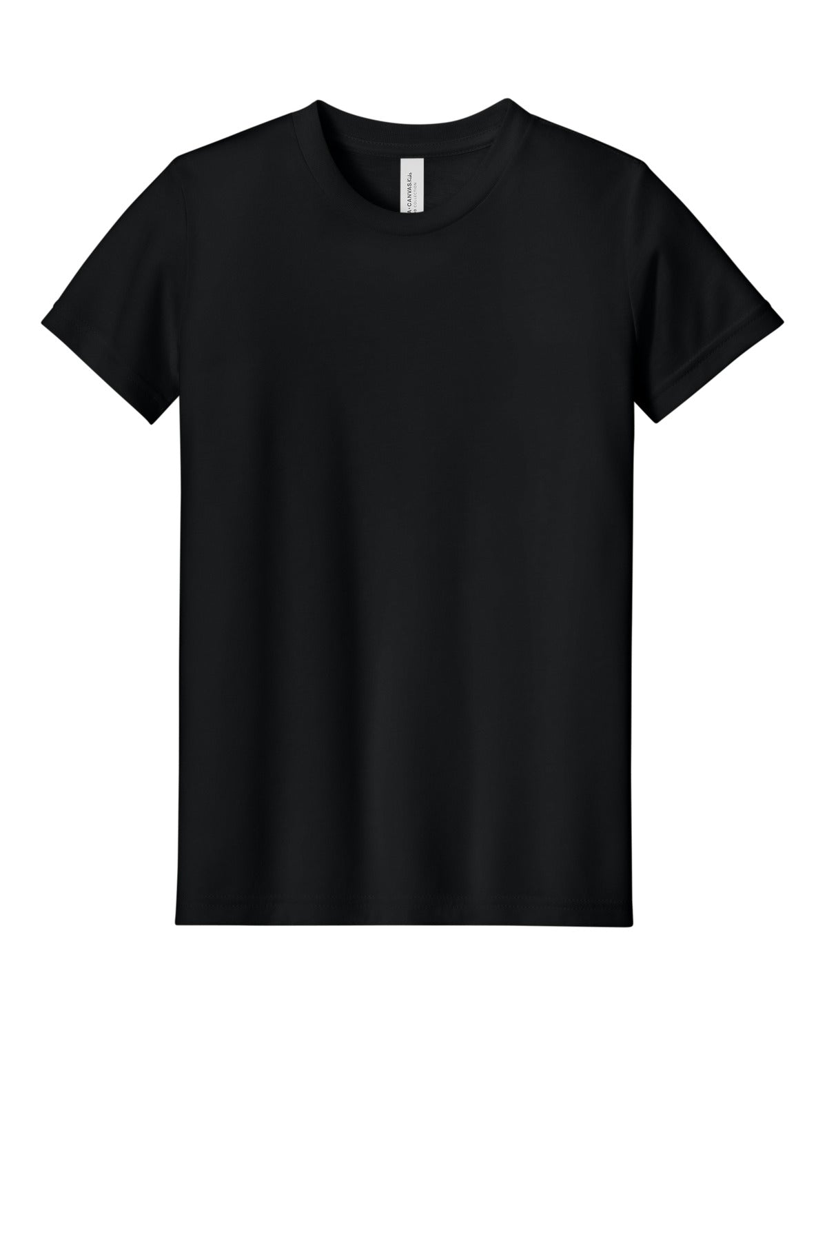 BELLA+CANVAS youth tee hem detail for custom t-shirt decoration