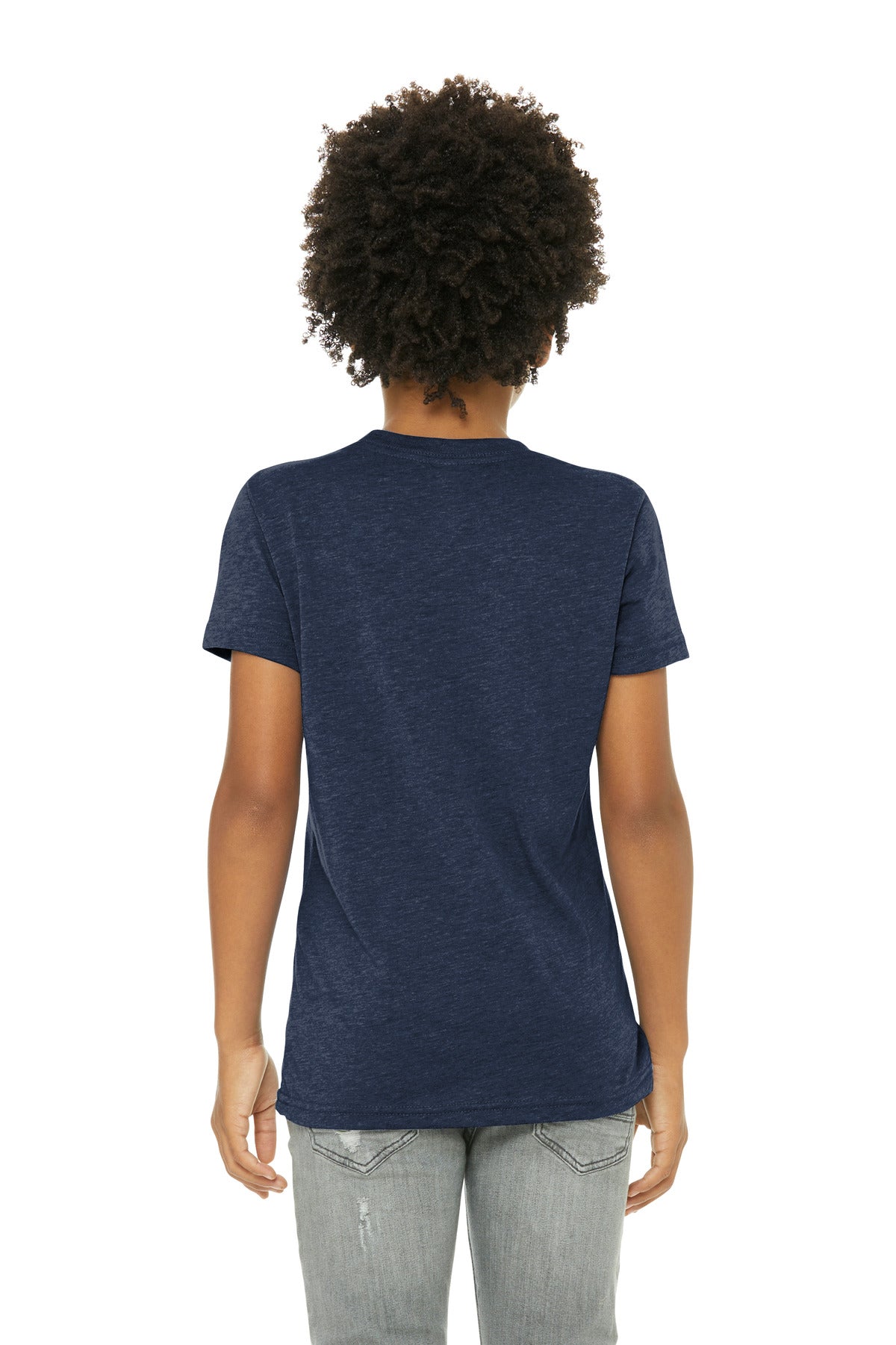 BC3413Y blank shirt side view for premium custom apparel service