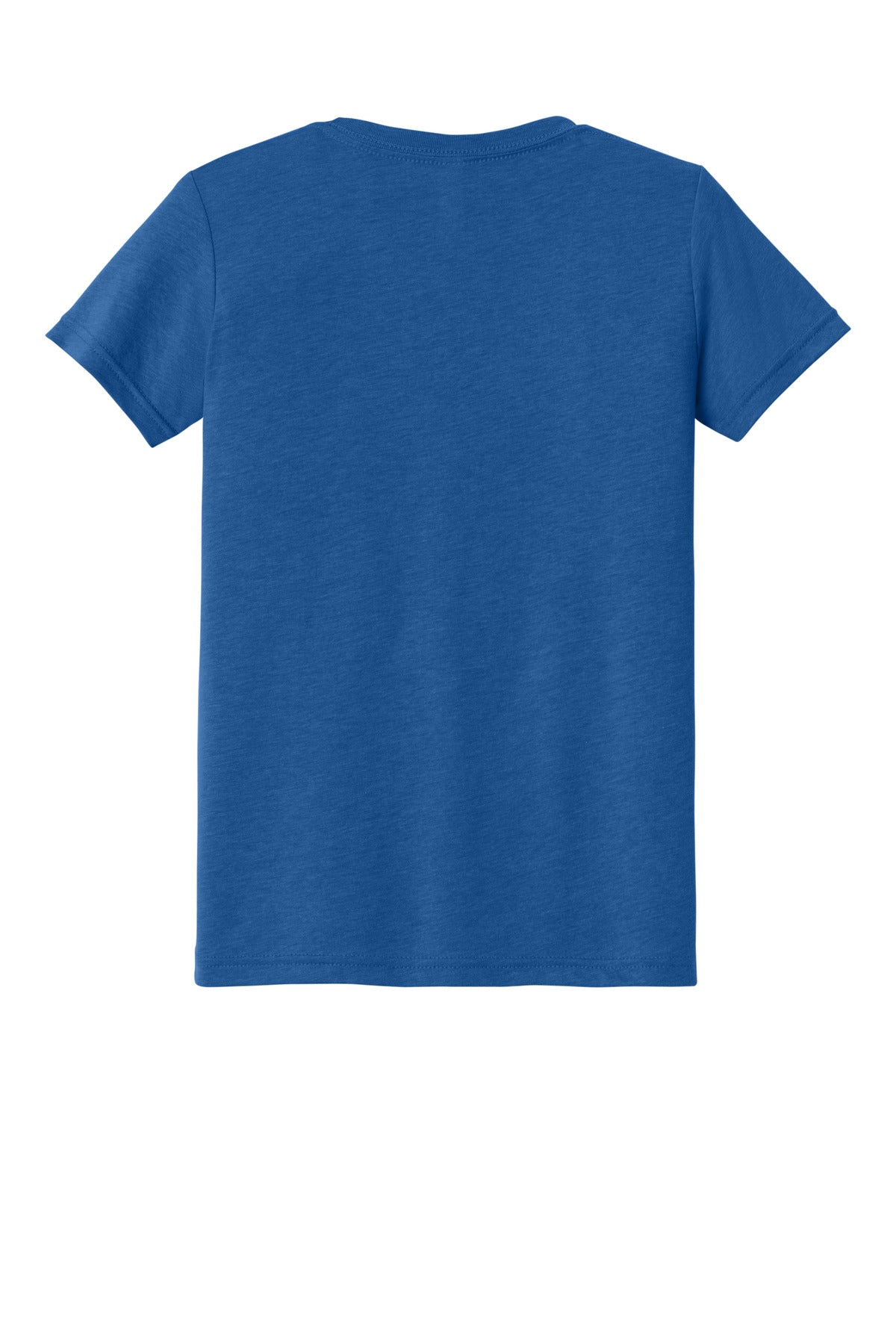 Retail-fit youth triblend shirt on model for custom merch