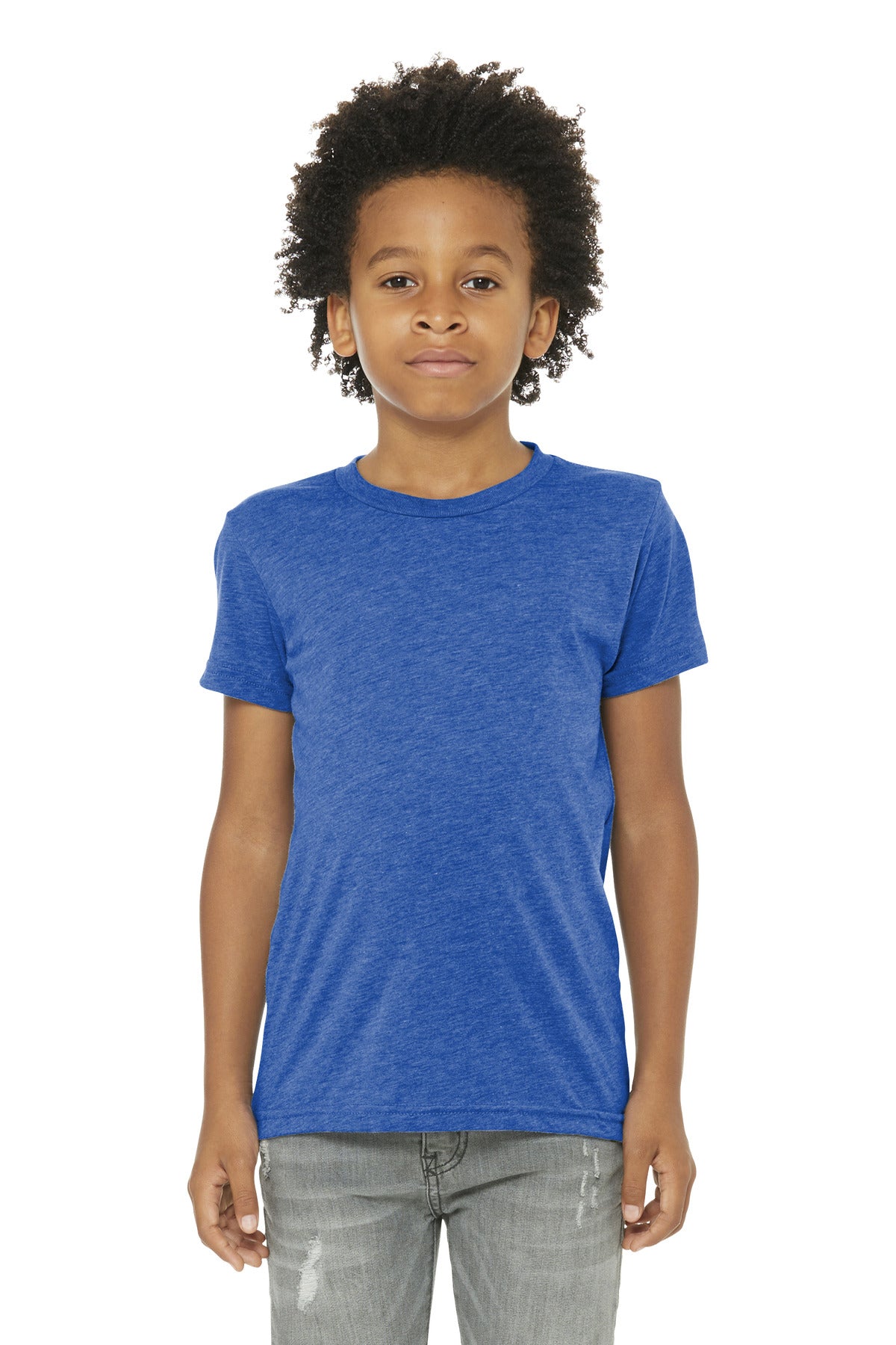 Blank youth shirt folded flat for rush custom t-shirt orders