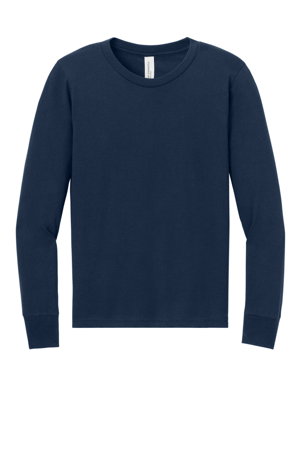 BELLA+CANVAS youth long sleeve shirt side angle