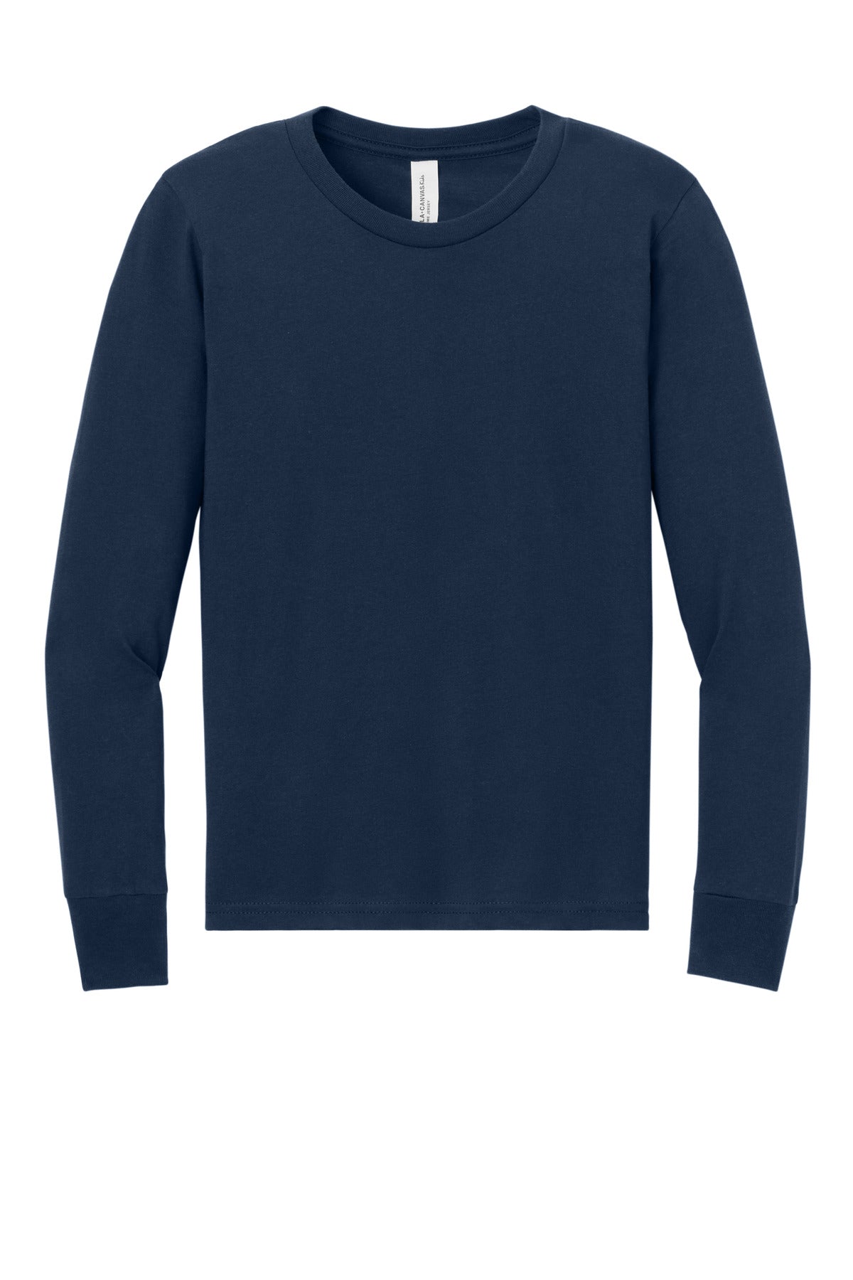 BELLA+CANVAS youth long sleeve shirt side angle