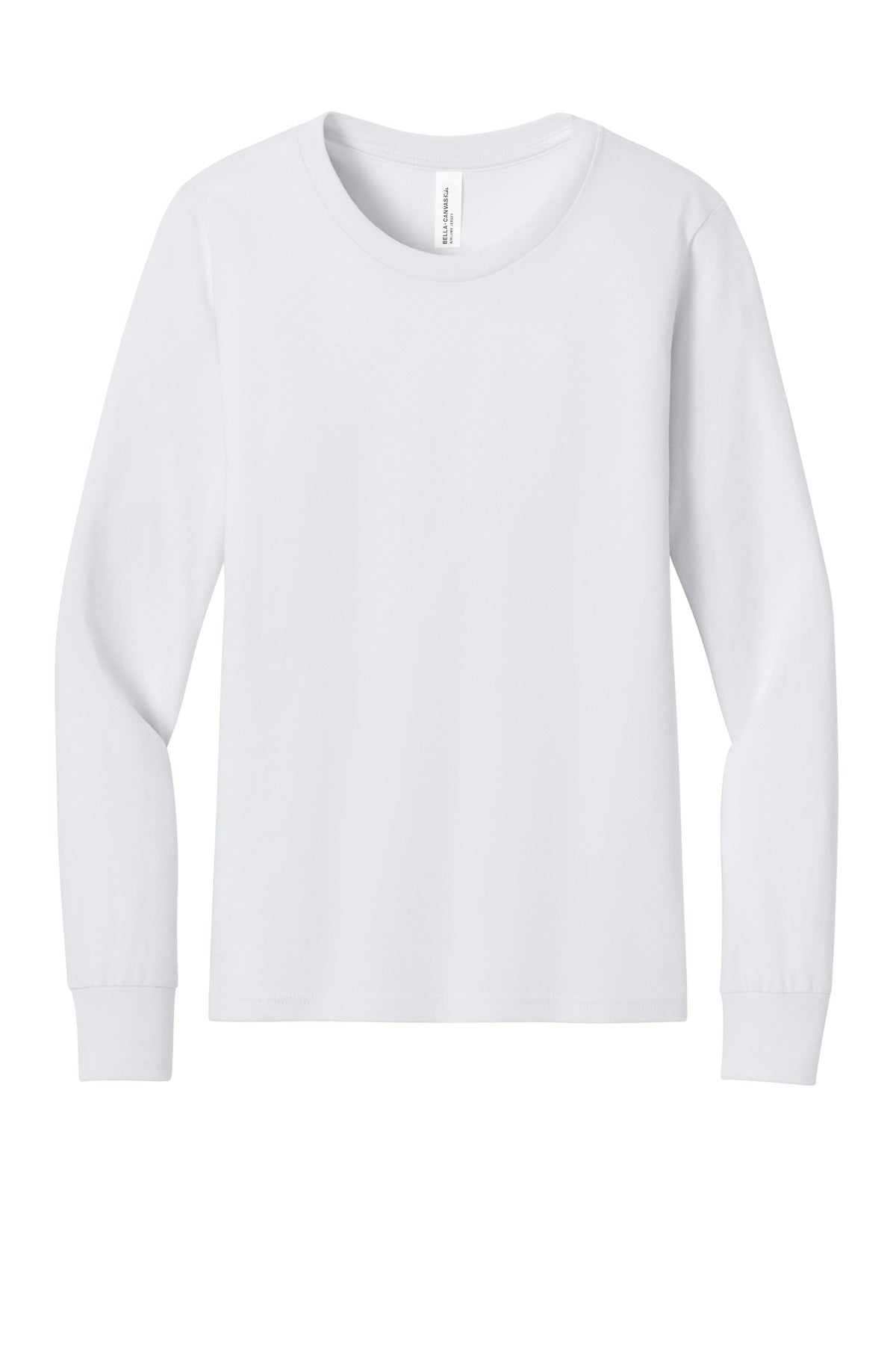 Airlume cotton youth long sleeve tee fabric texture close-up