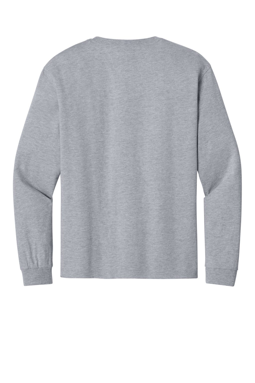 Heavyweight long sleeve shirt sleeve seam close-up for custom printing