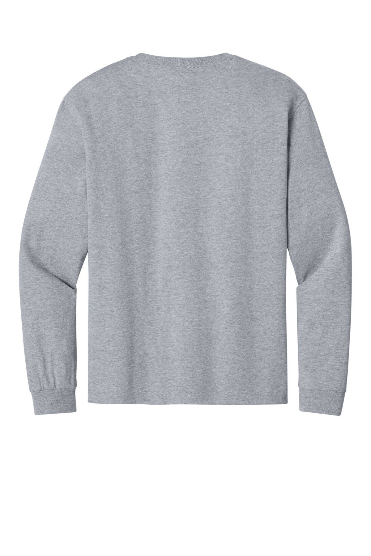 Heavyweight long sleeve shirt sleeve seam close-up for custom printing