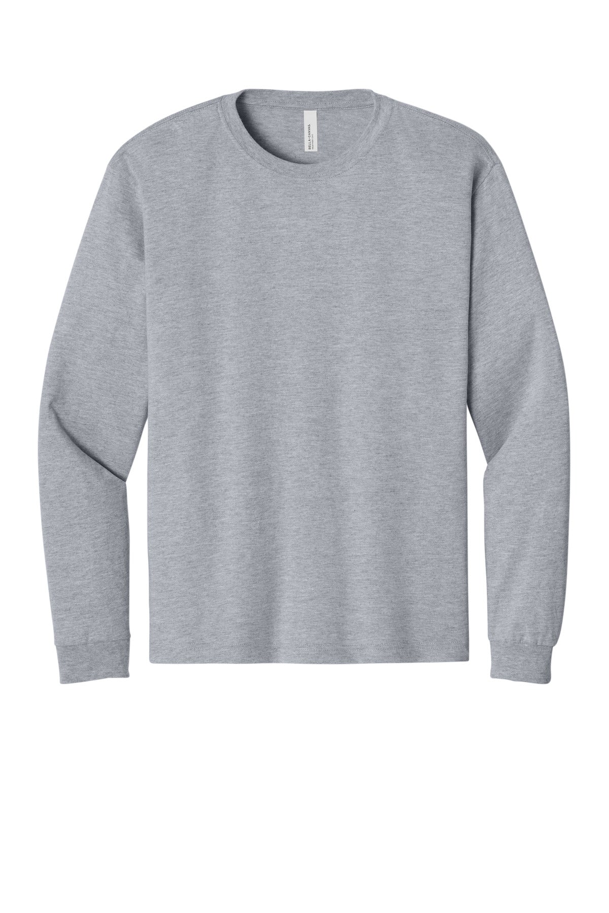Blank premium long sleeve tee front profile for DTF custom graphics