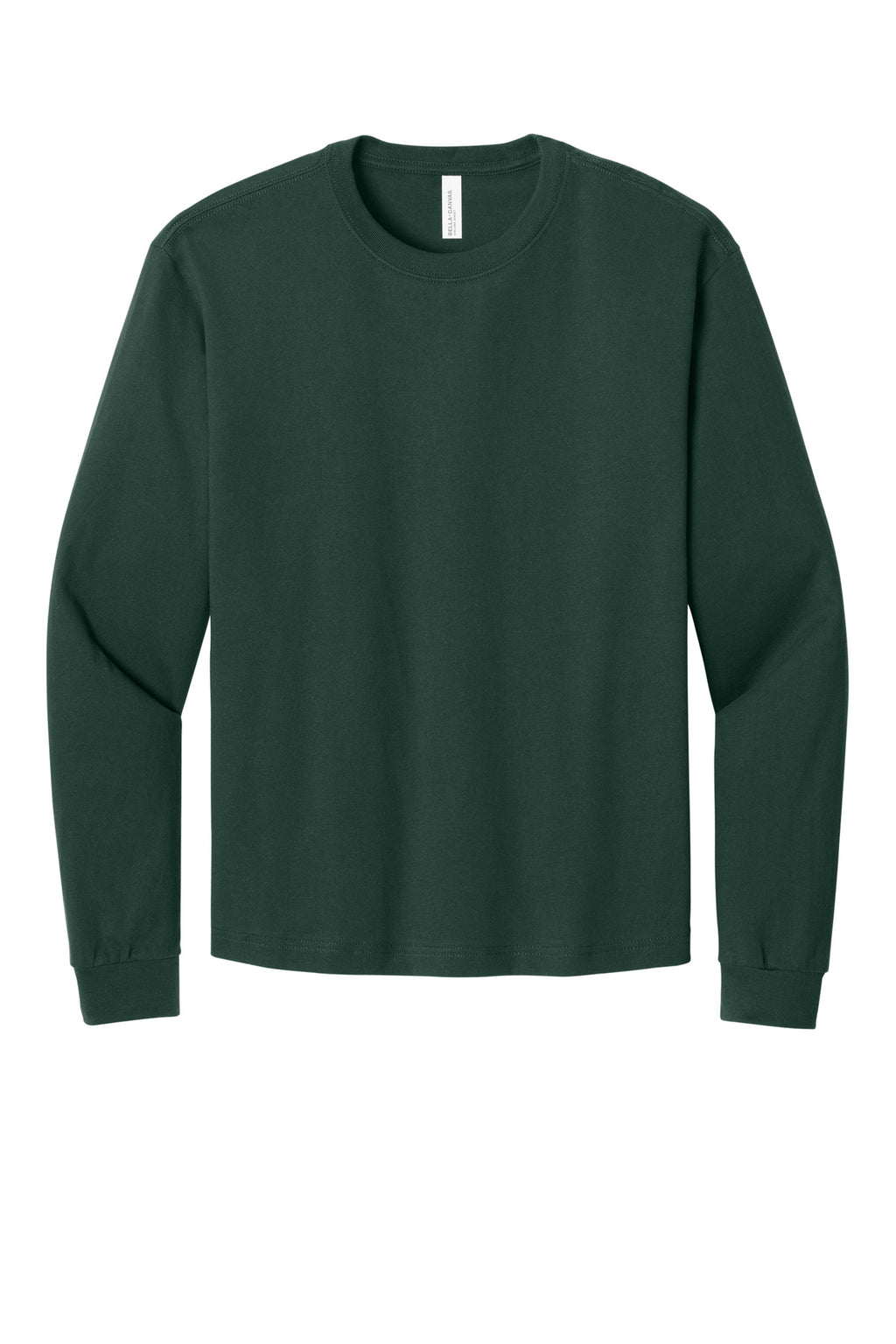 Blank BELLA+CANVAS long sleeve shirt side angle for DTF custom apparel