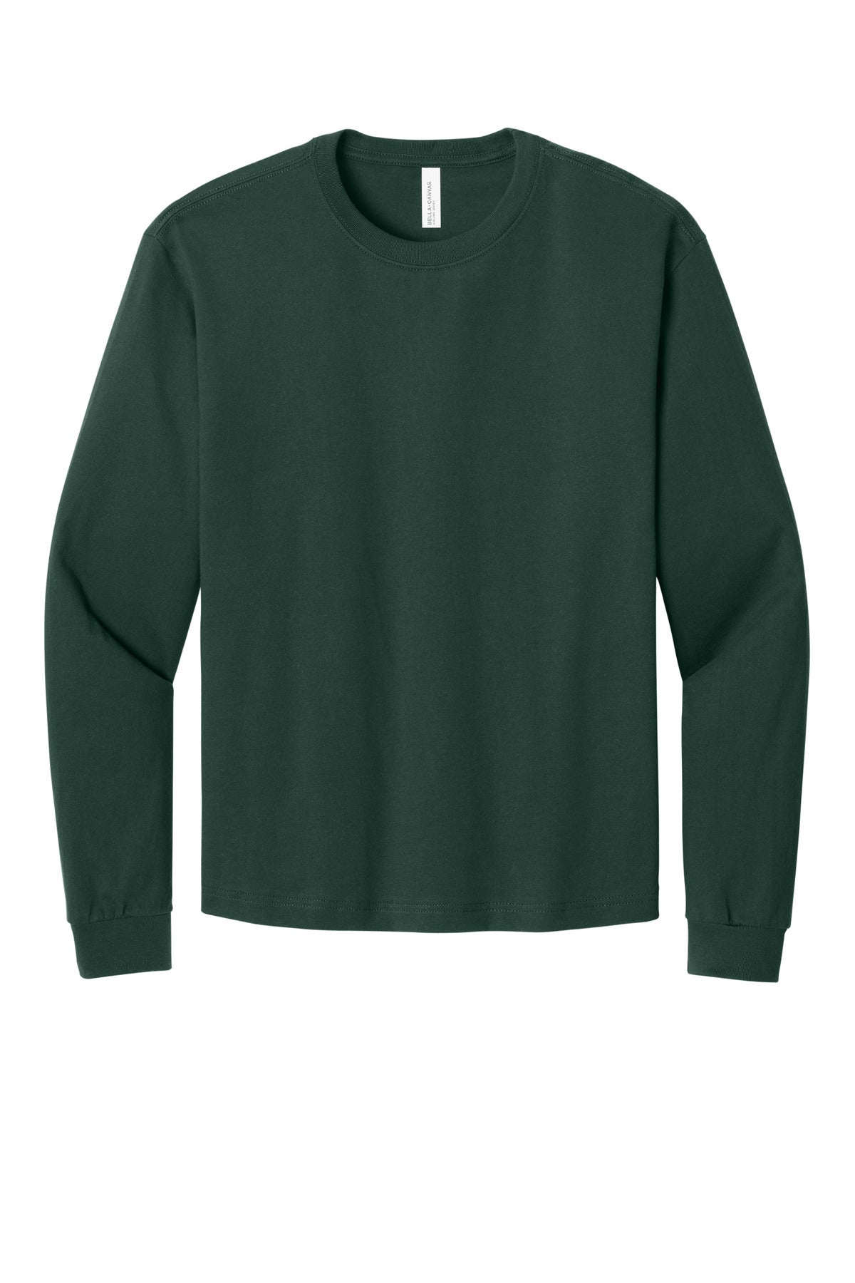 Blank BELLA+CANVAS long sleeve shirt side angle for DTF custom apparel