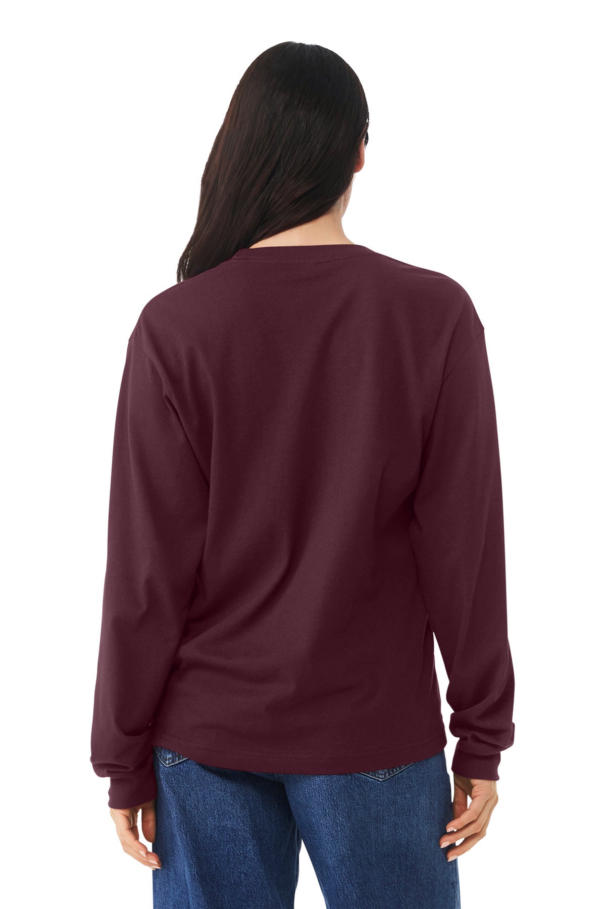 BC3511 blank shirt front and side view for custom printing buyers