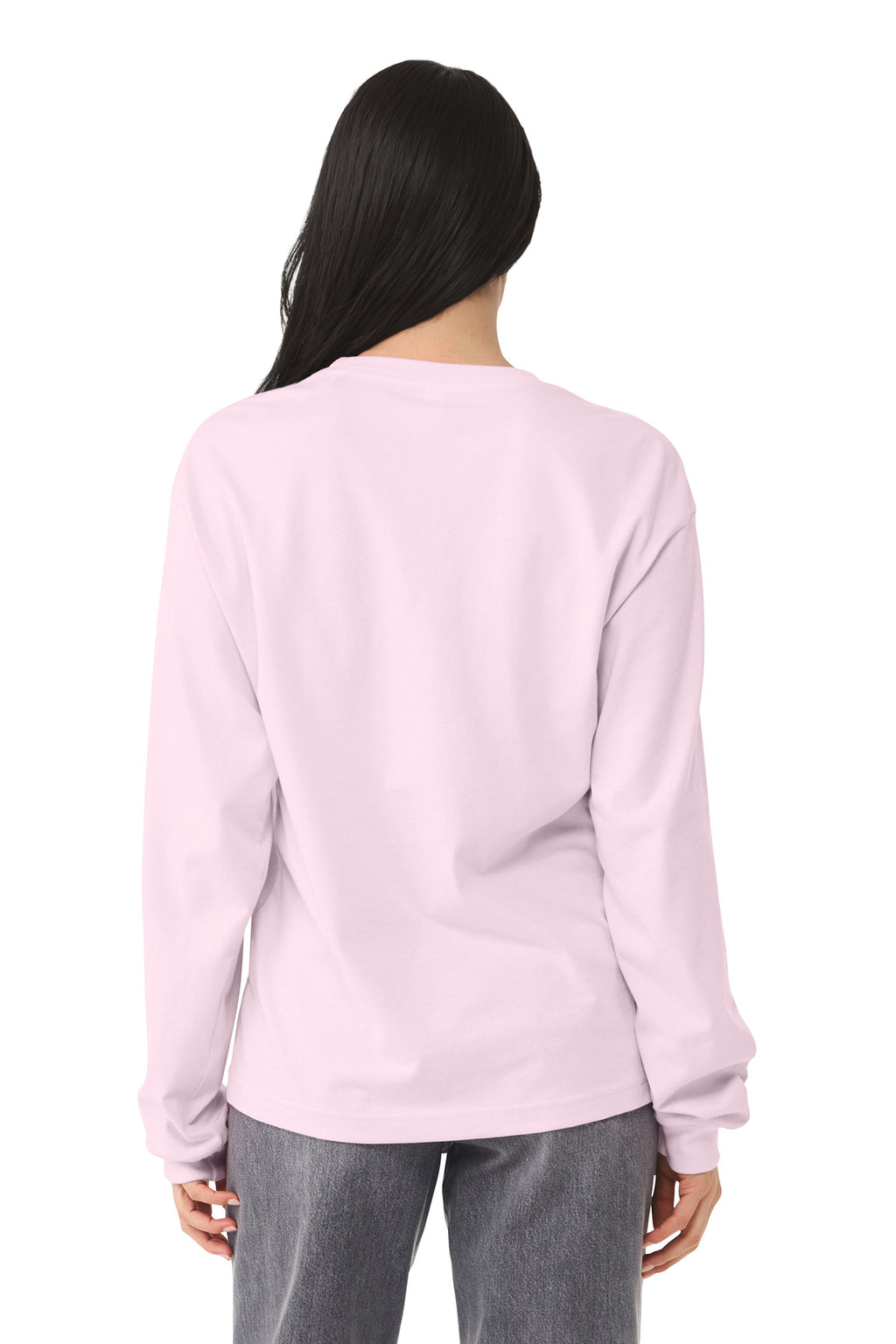 Blank heavyweight long sleeve shirt on hanger for same day printing
