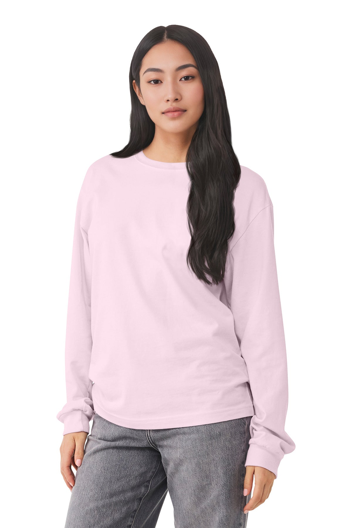 Drop shoulder detail on BELLA+CANVAS BC3511 for premium custom shirts