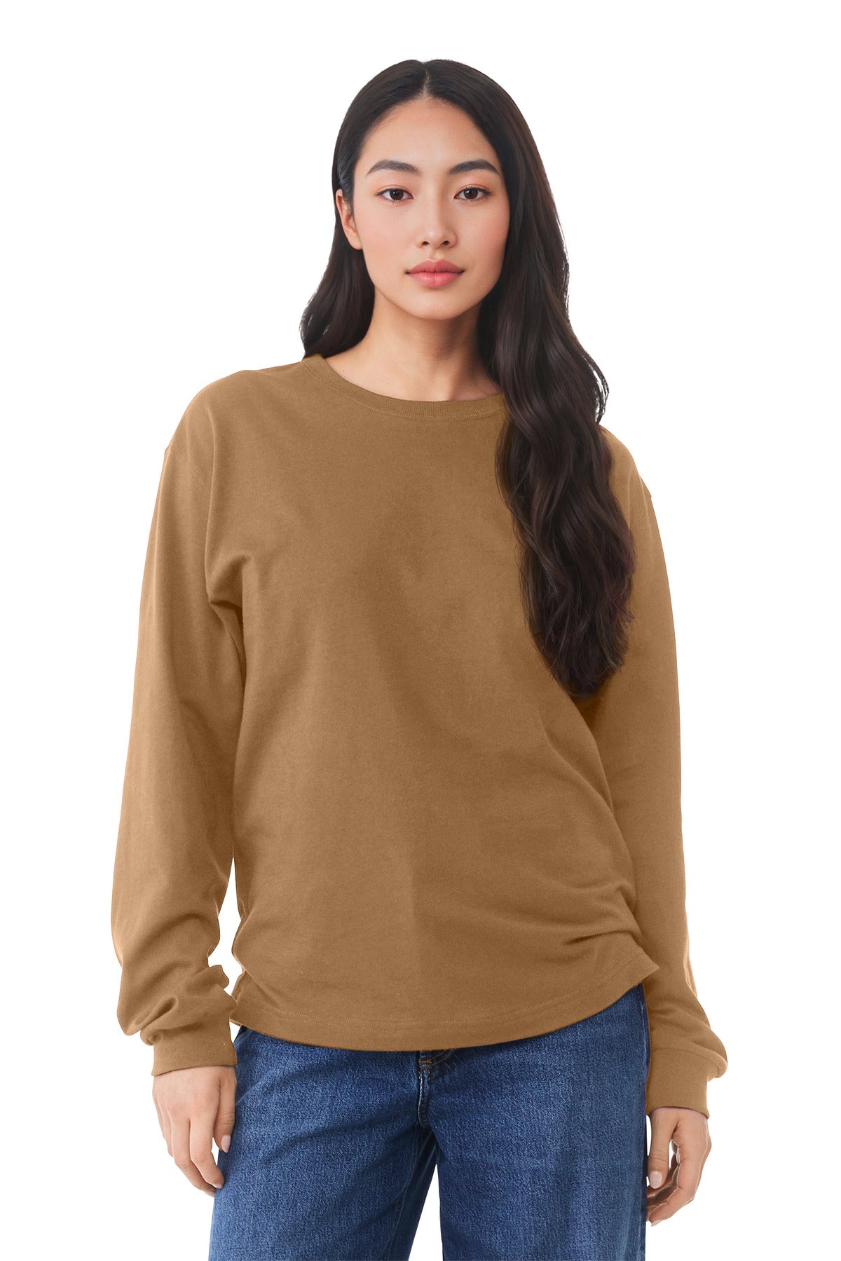 BC3511 front display for premium custom long sleeve shirt orders
