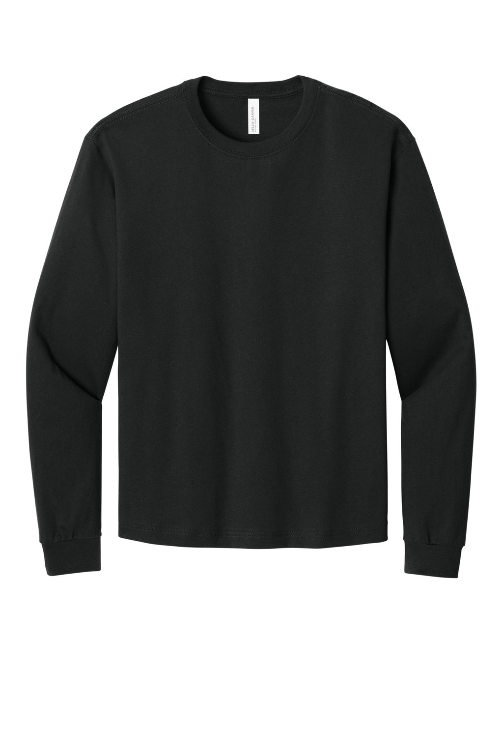 Blank premium long sleeve shirt folded display for custom merch printing