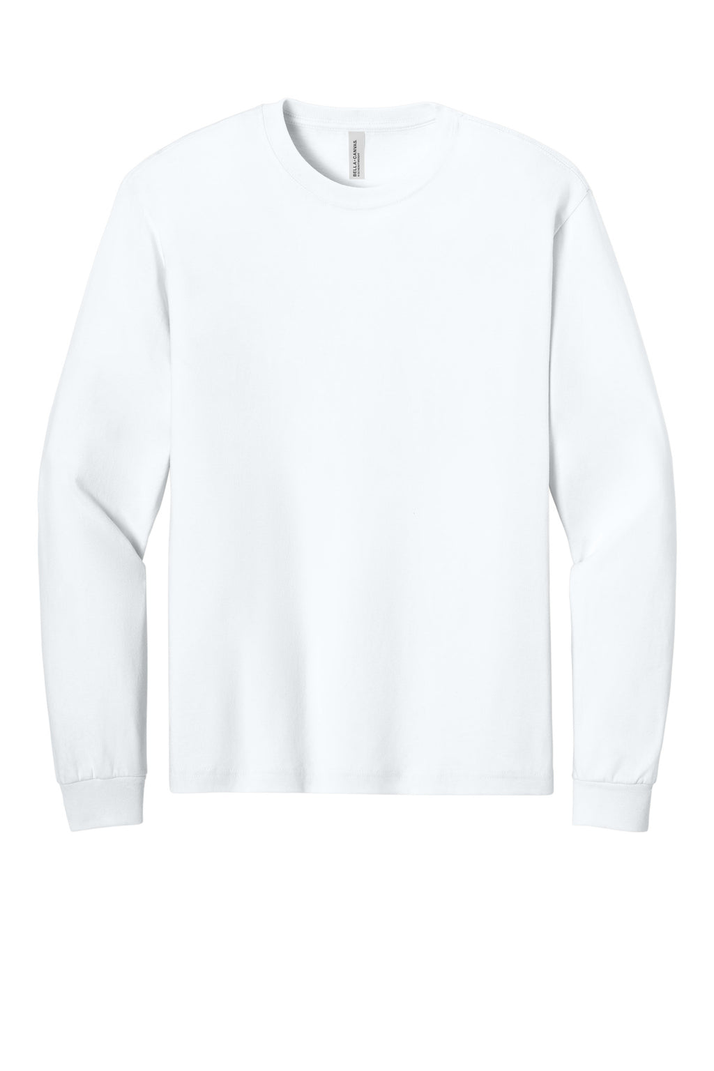 Blank long sleeve tee cuff and hem detail for custom logo printing