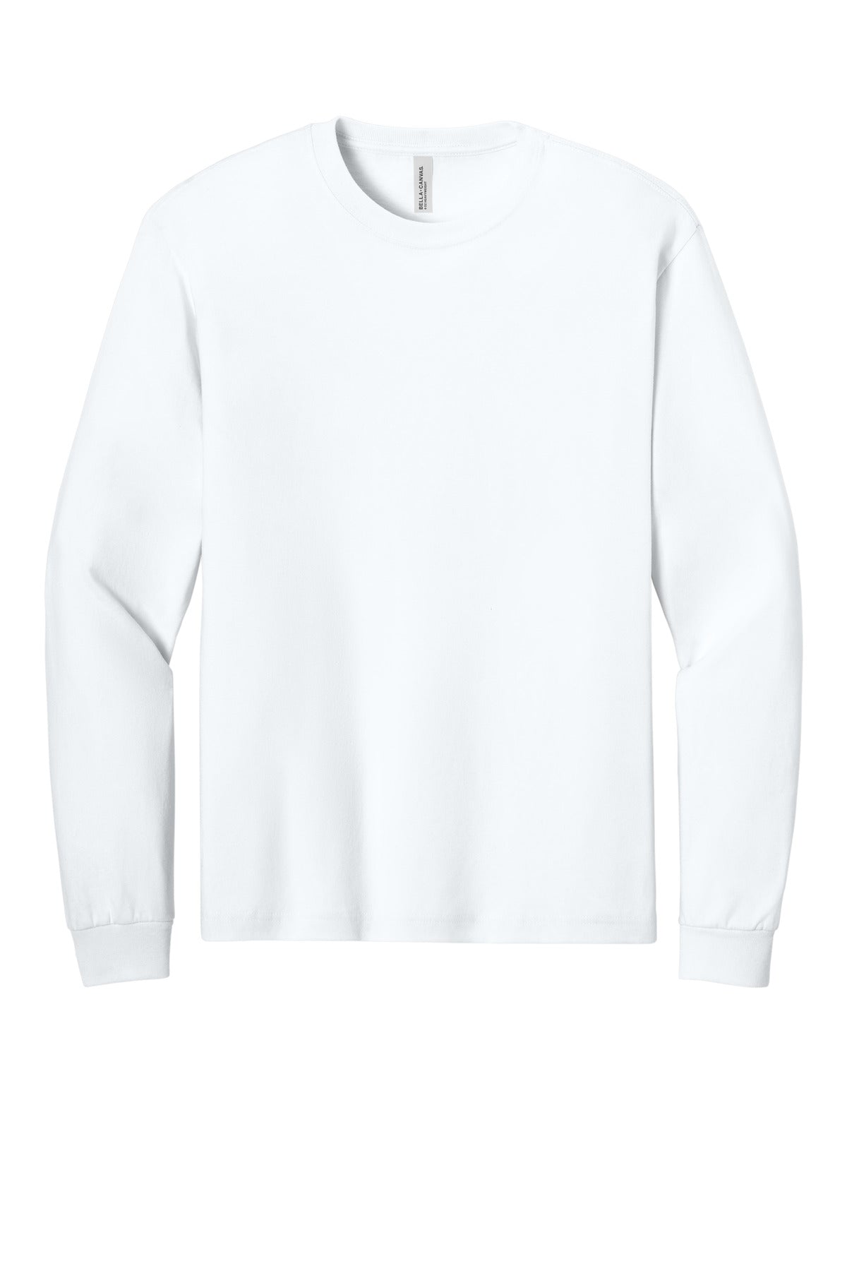 Blank long sleeve tee cuff and hem detail for custom logo printing