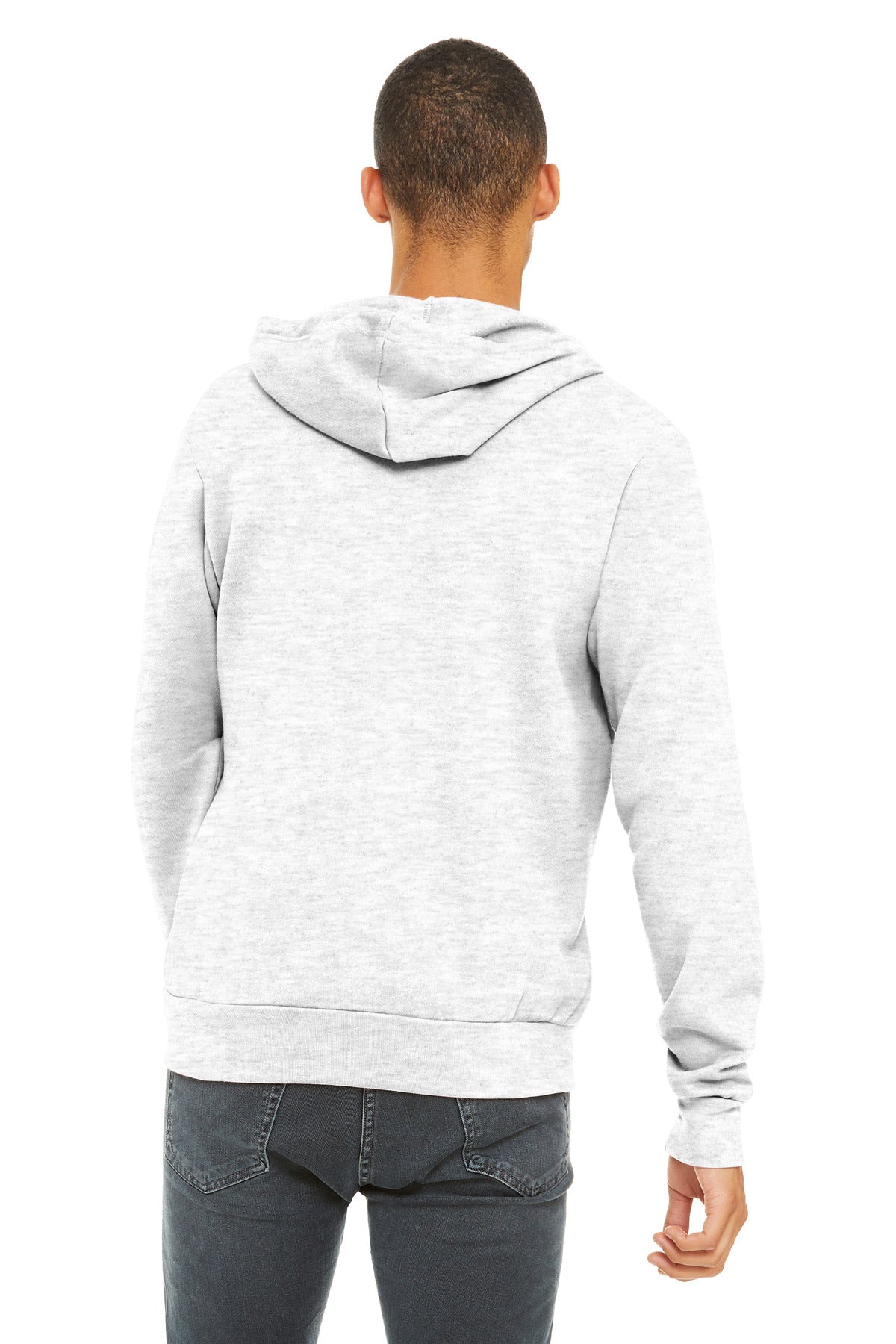 BELLA+CANVAS sponge fleece hoodie front angle for rush custom apparel