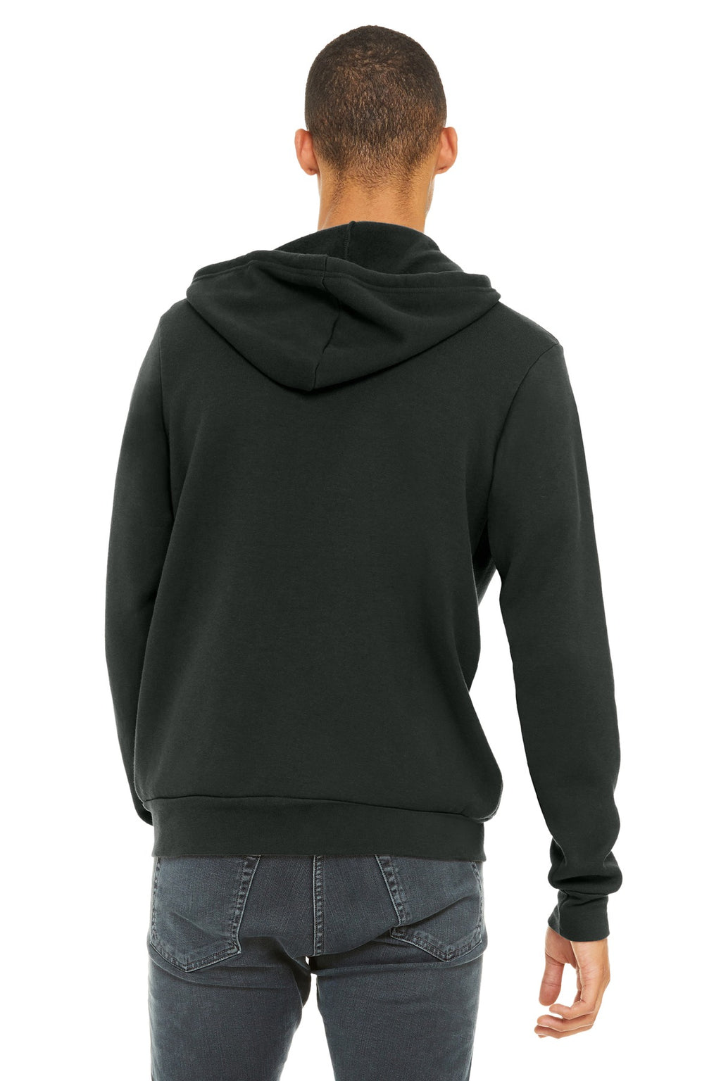 Unisex sponge fleece hoodie flat lay for custom company uniforms