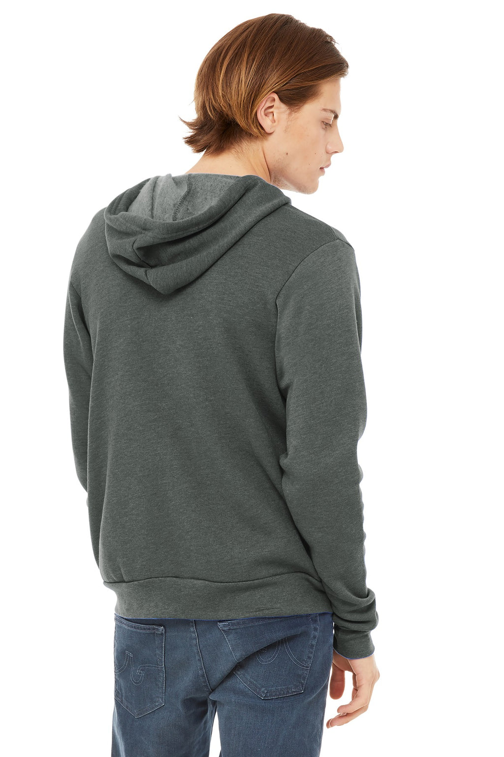 Blank sponge fleece hoodie folded display for same day custom printing