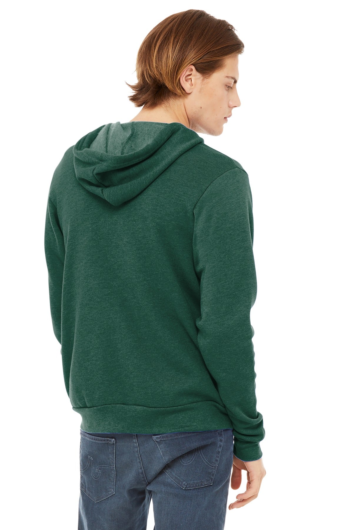 BELLA+CANVAS zip hoodie texture image for custom printed sweatshirts