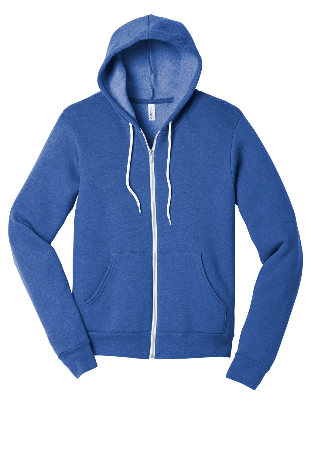 Blank retail-fit zip hoodie for same day custom hoodie service