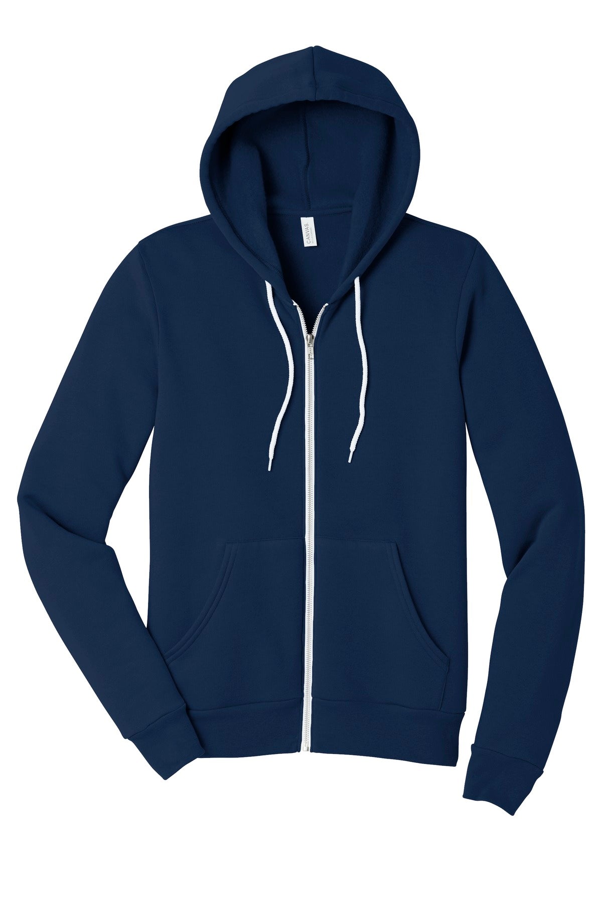 Soft sponge fleece full-zip hoodie for custom event apparel printing
