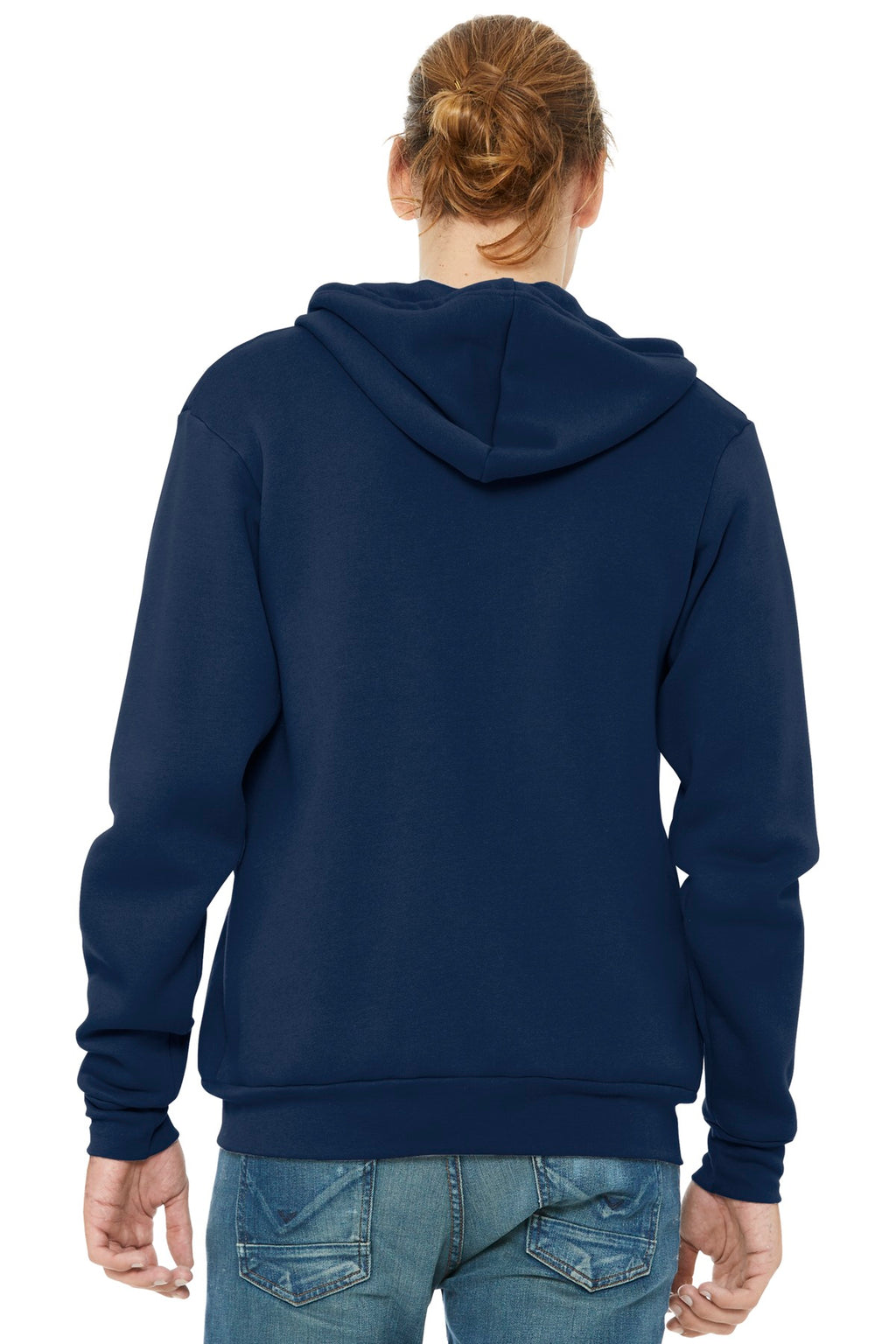 Blank hoodie collar and zipper close-up for DIY Printz print-ready apparel
