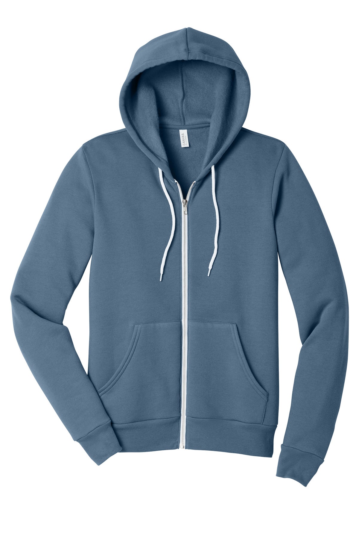 Blank fleece hoodie side view for custom team sweatshirt printing