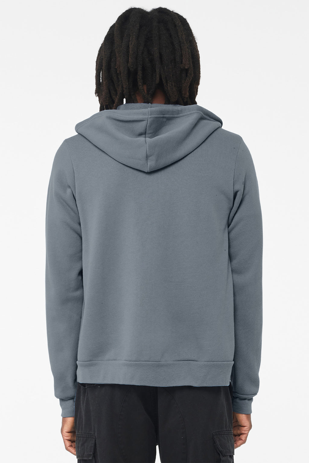 BELLA+CANVAS zip hoodie front close-up for same day DTF service