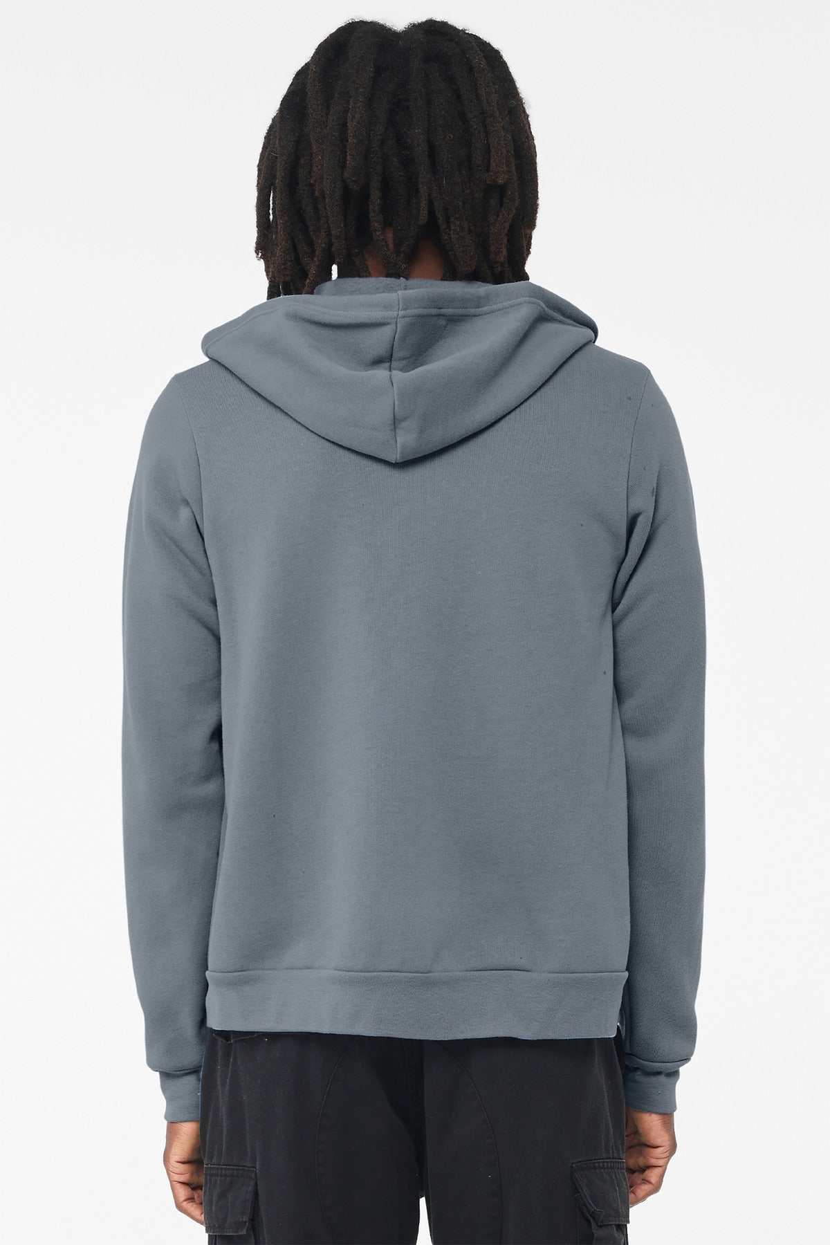 BELLA+CANVAS zip hoodie front close-up for same day DTF service