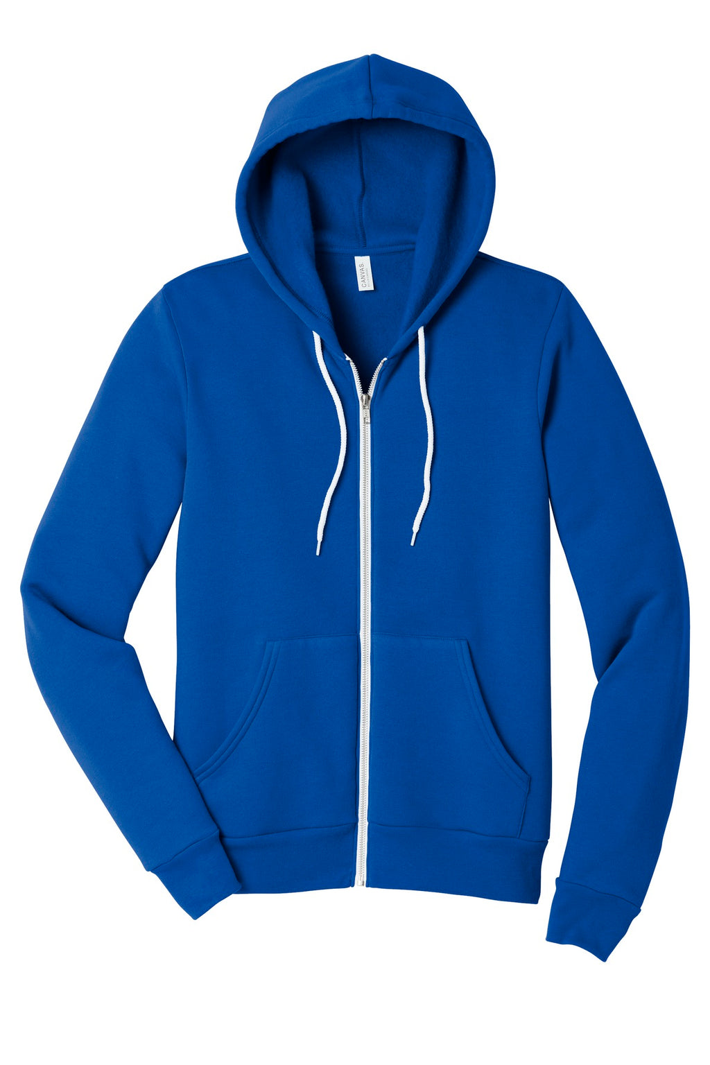 Unprinted zip hoodie texture close-up for DTF custom apparel