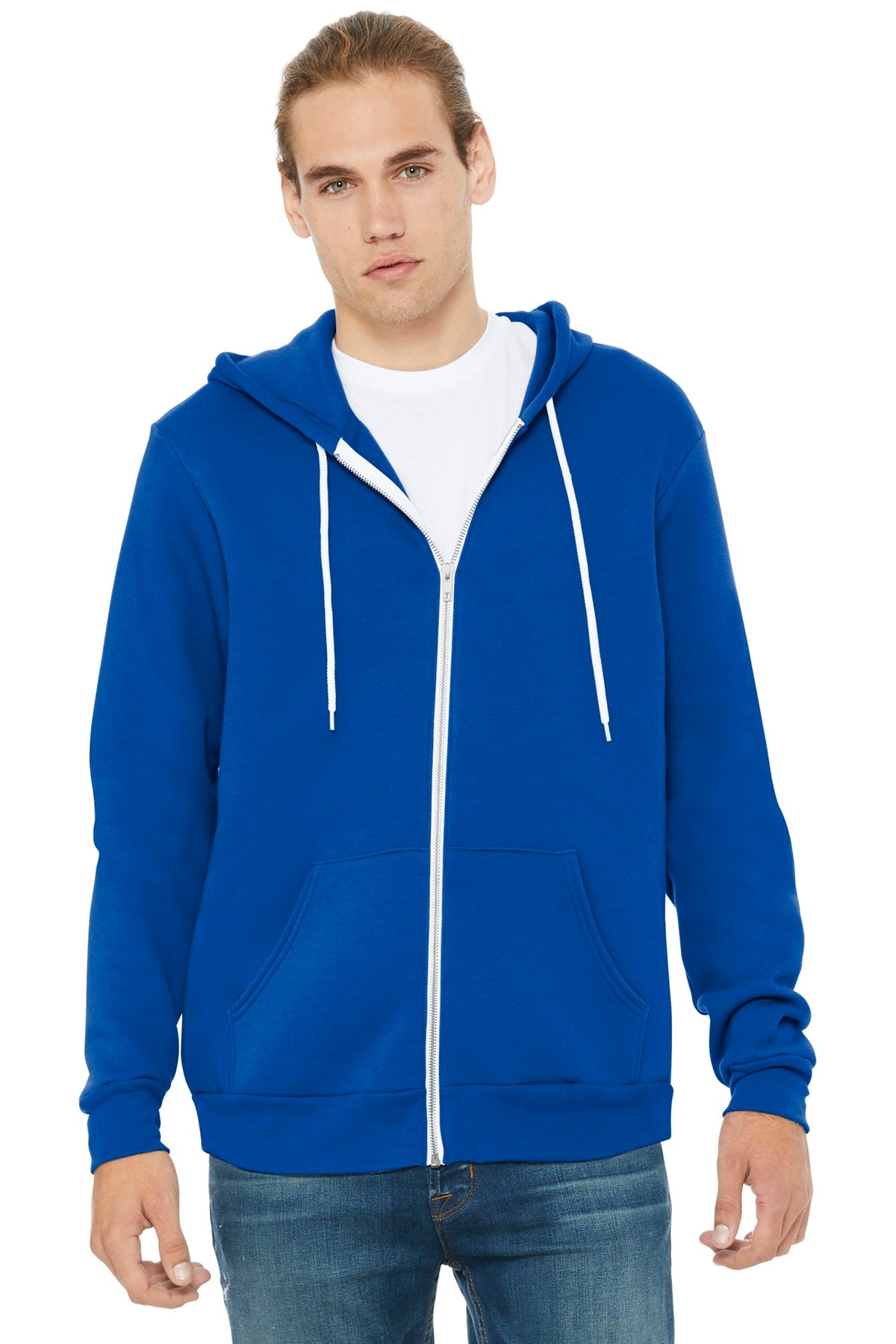 BC3739 hood opening detail for same day custom hoodie printing