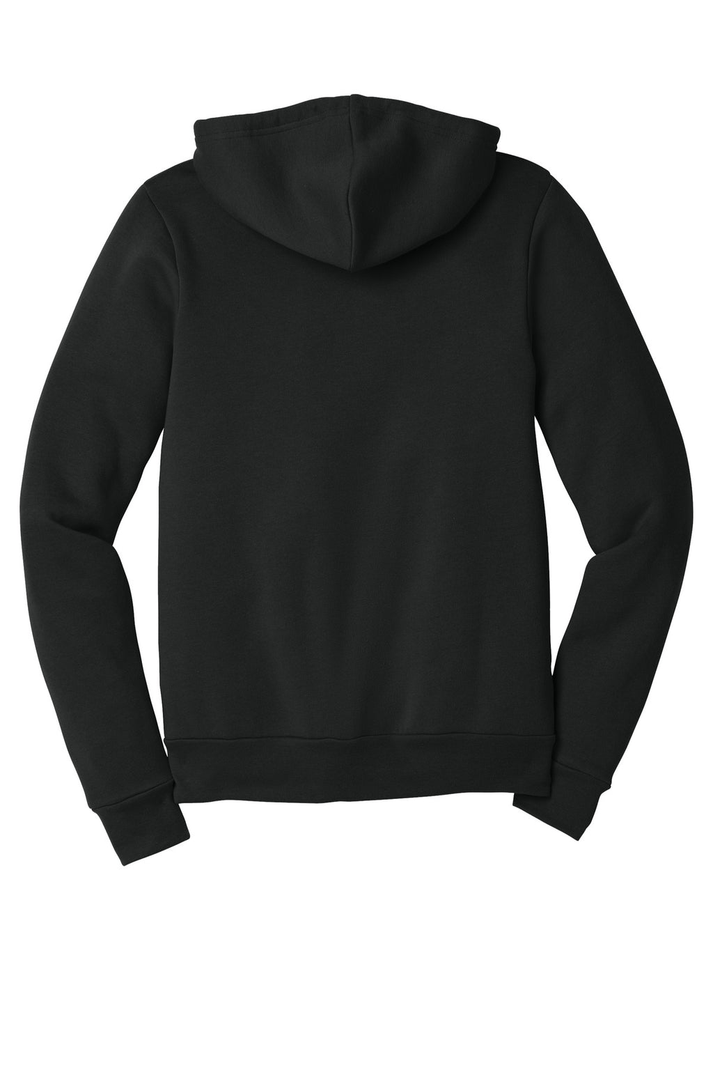 BC3739 back view on hanger for same day custom hoodie orders
