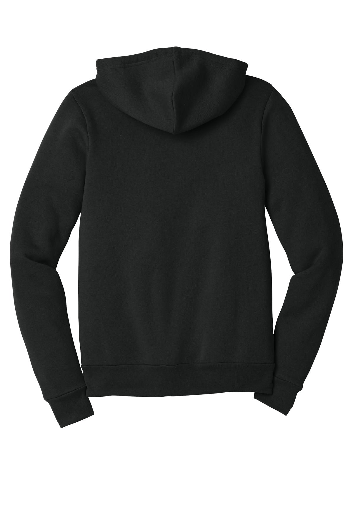 BC3739 back view on hanger for same day custom hoodie orders