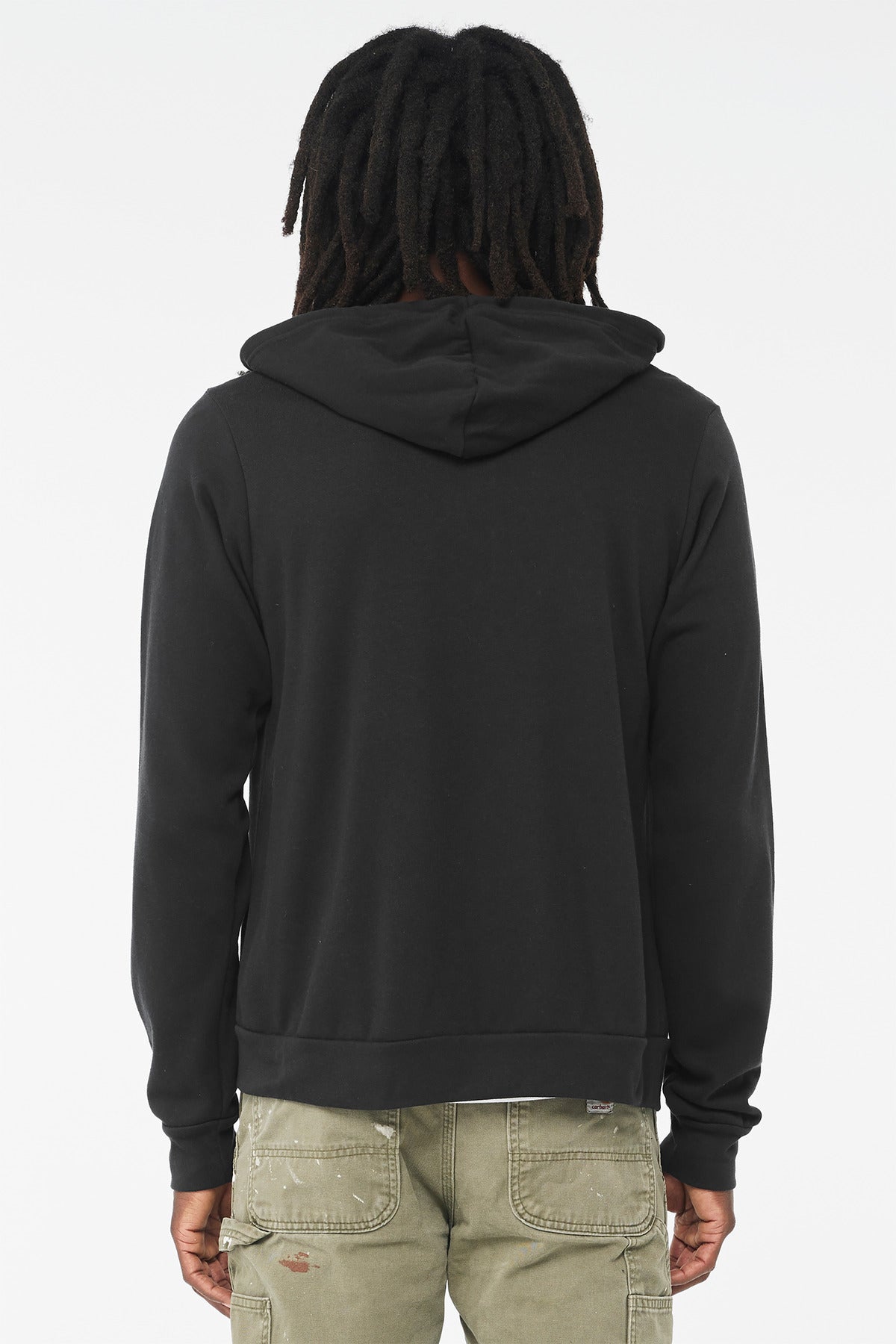 Blank full-zip hoodie lifestyle image for custom company uniforms