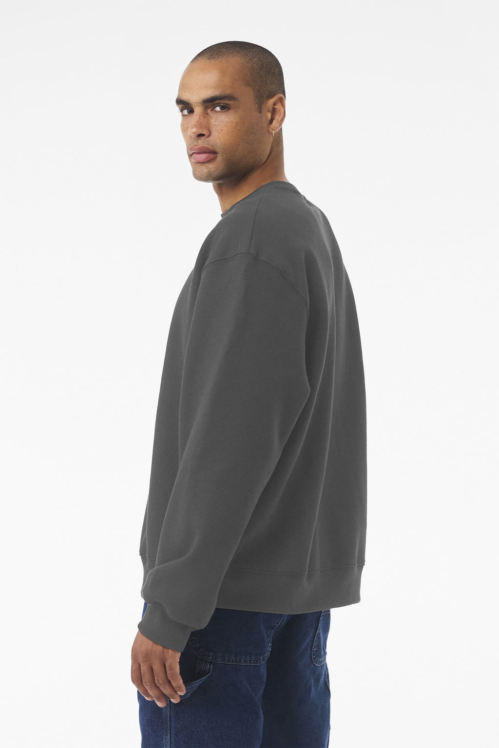 Relaxed crewneck silhouette for rush custom sweatshirt printing