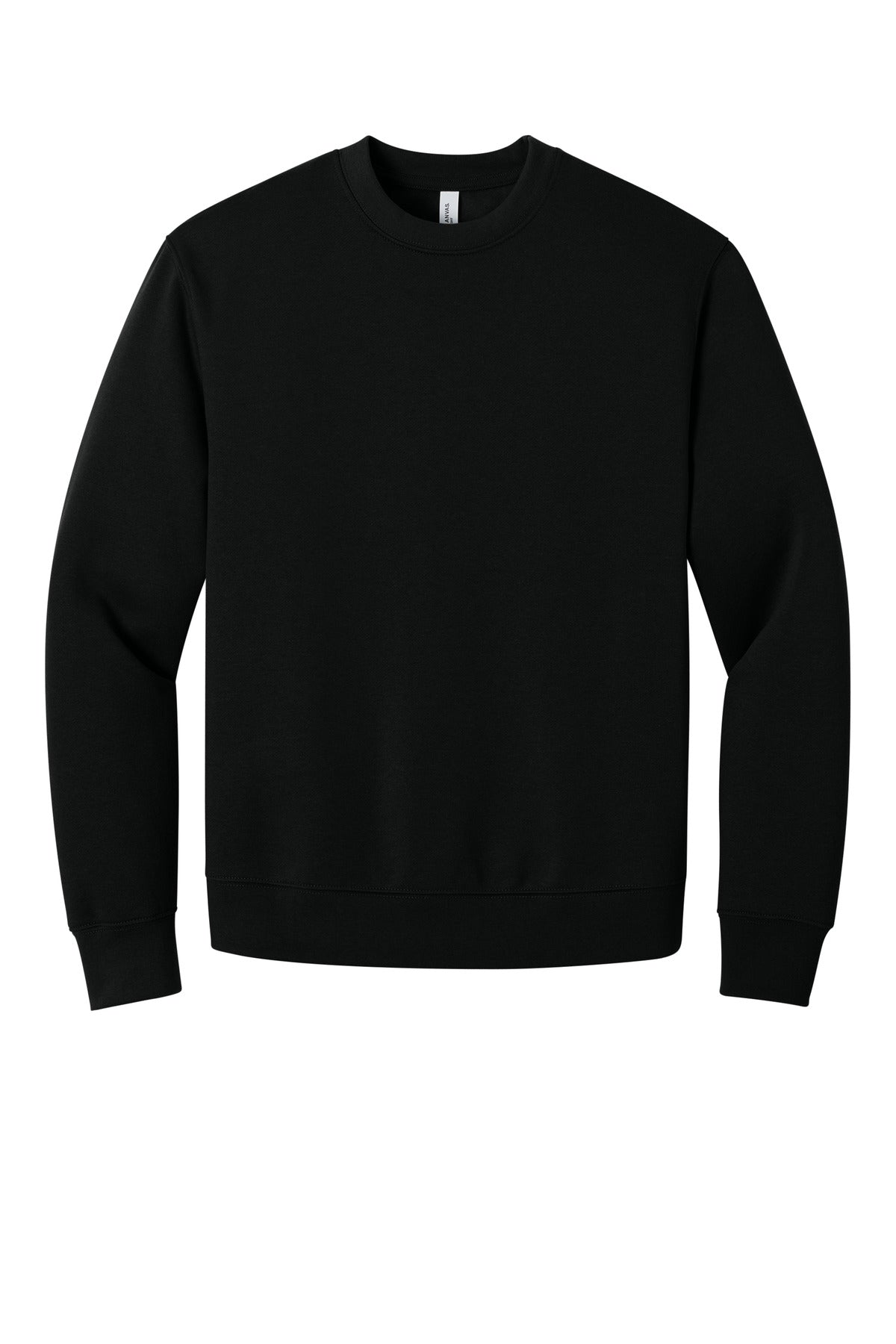 BELLA+CANVAS BC4711 front and side view for custom crewneck printing