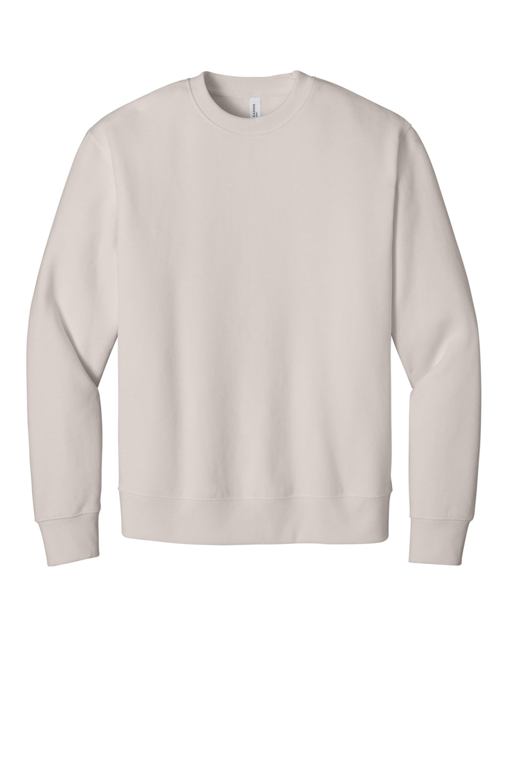 Blank BELLA+CANVAS crewneck sweatshirt side angle for DTF custom apparel