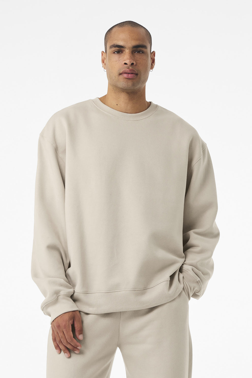 BELLA+CANVAS Unisex 10-Ounce Heavyweight Crewneck Sweatshirt BC4711 front view for custom printing