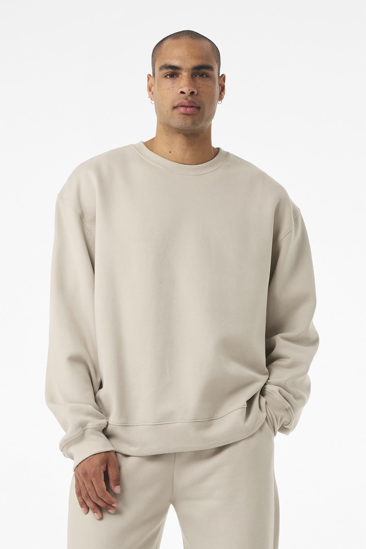 BELLA+CANVAS Unisex 10-Ounce Heavyweight Crewneck Sweatshirt BC4711 front view for custom printing