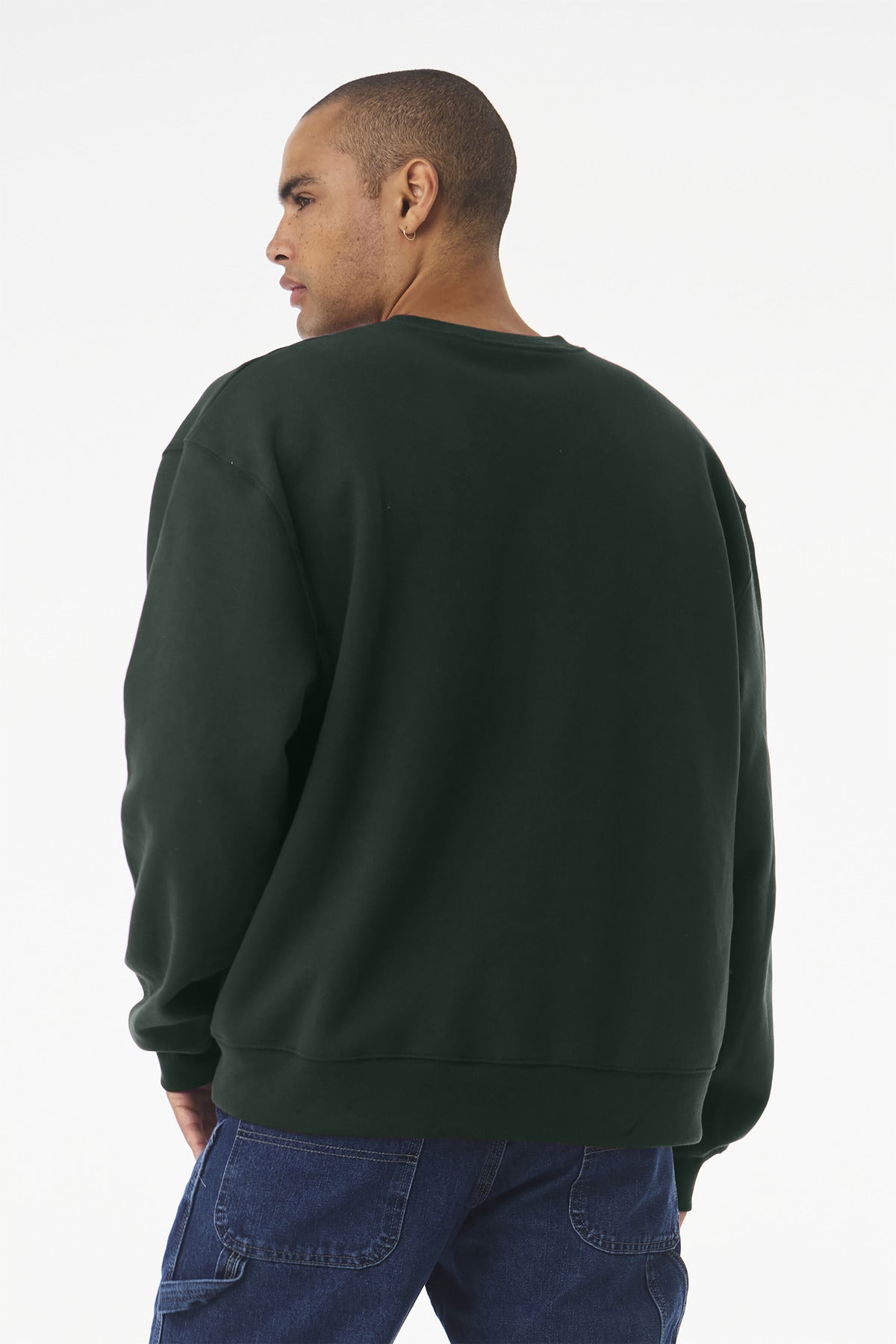 BC4711 collar close-up for custom printed crewneck sweatshirts