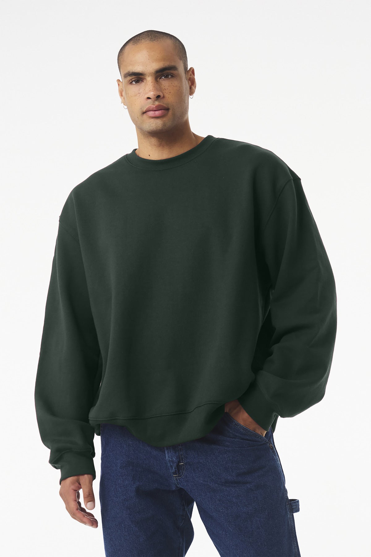 Heavyweight fleece crewneck front display for DIY Printz custom sweatshirts