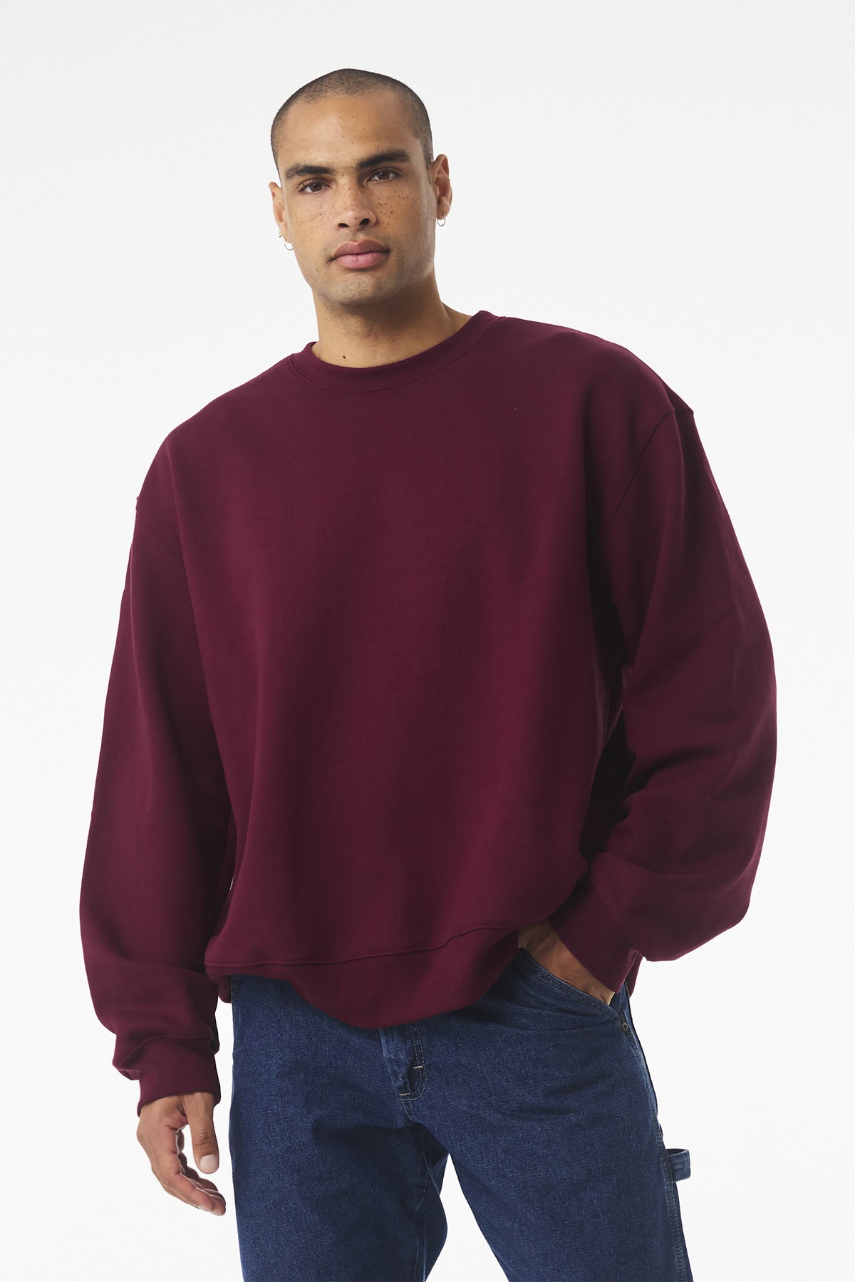 Heavyweight sweatshirt back angle for custom event apparel orders