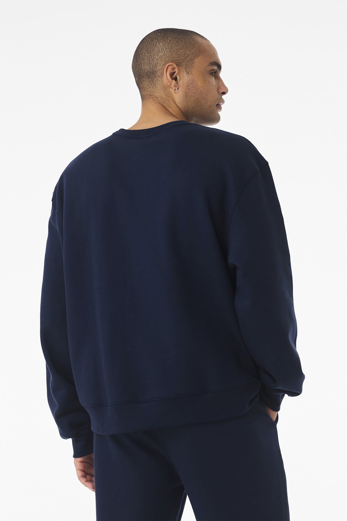 Relaxed-fit crewneck sweatshirt front angle for DTF custom graphics