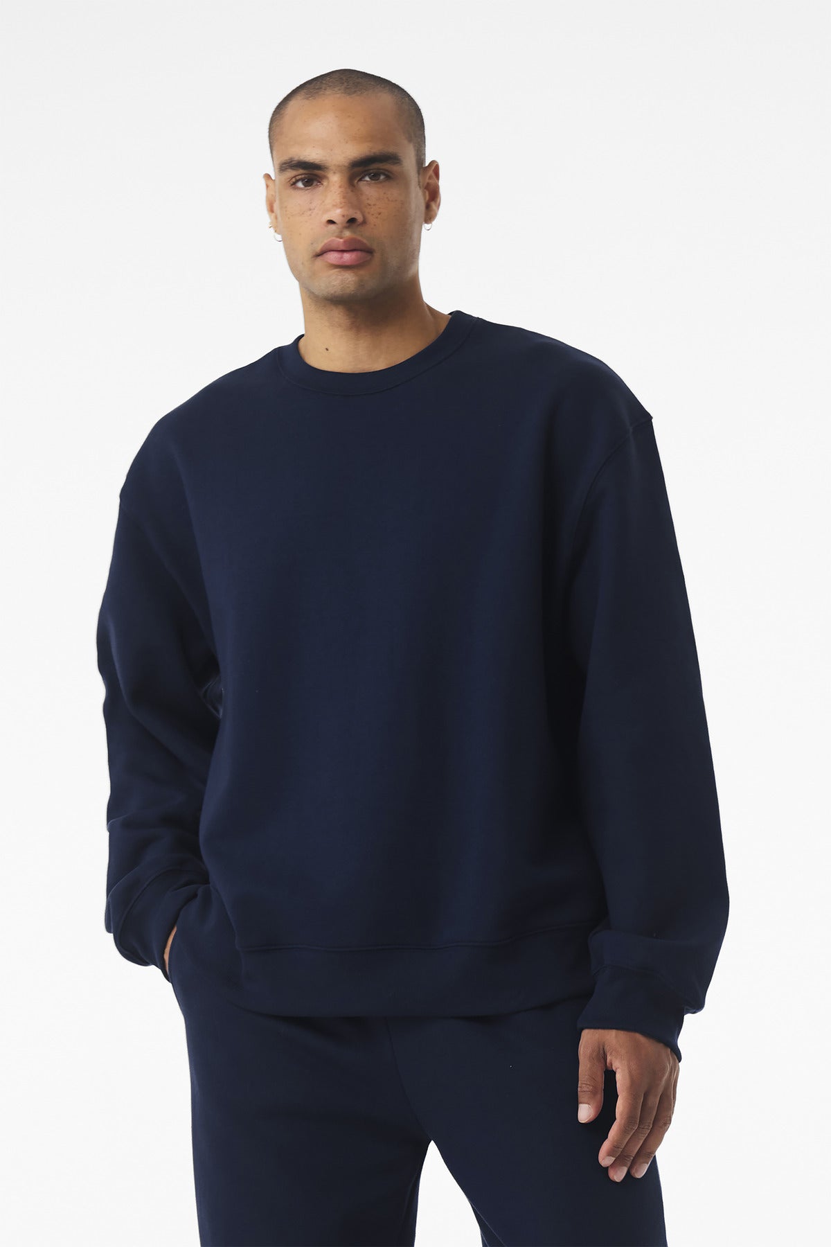 Blank heavyweight sweatshirt on hanger for same day custom printing