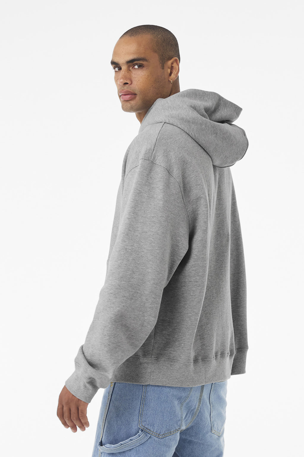 Heavyweight hoodie ribbed cuff close-up on BC4719