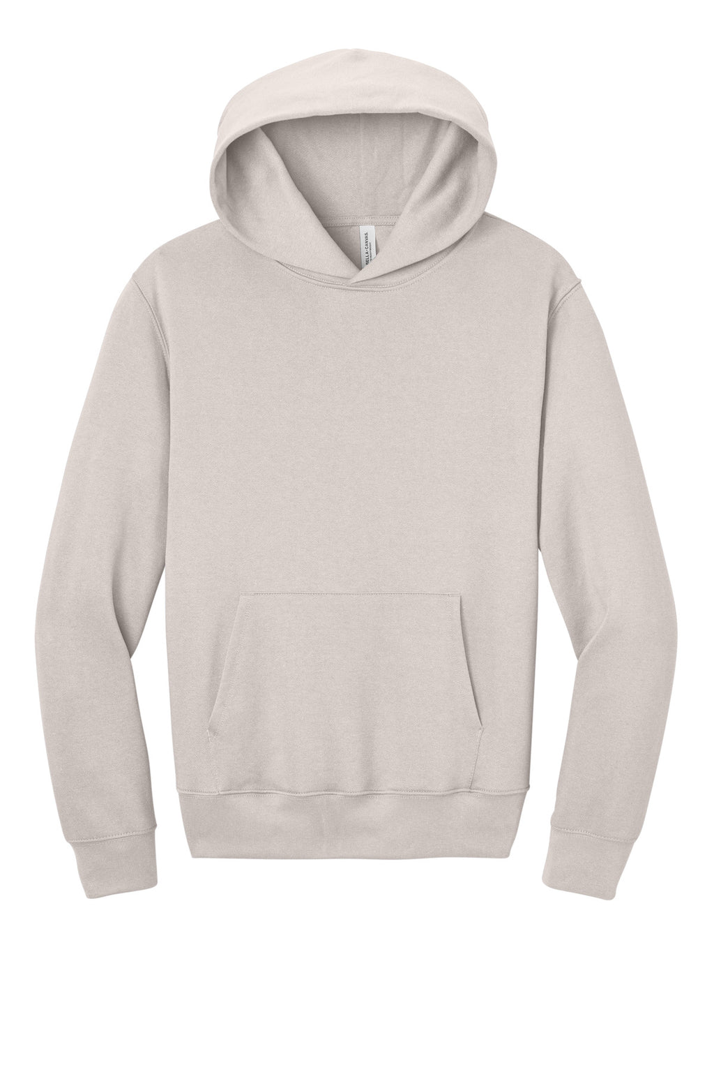 Black BC4719 heavyweight hoodie flat lay front