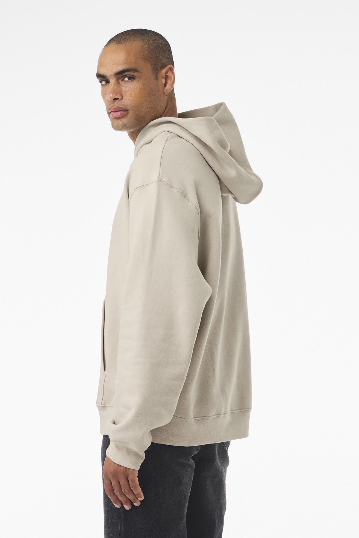 BELLA+CANVAS BC4719 hoodie back view for custom printing