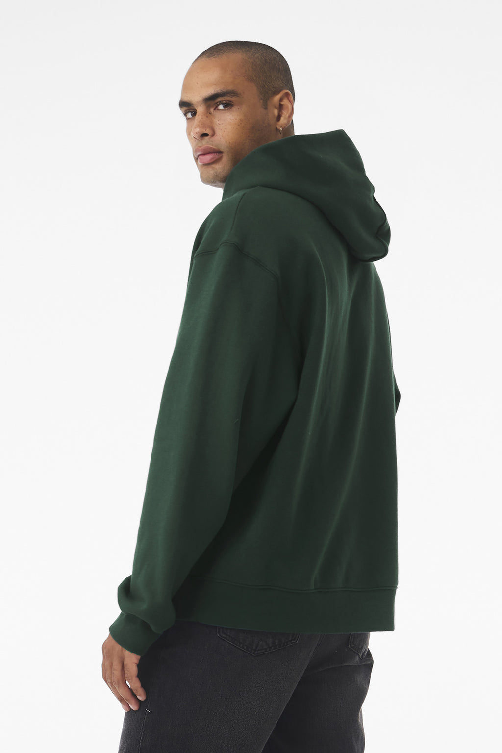 Heavyweight fleece hoodie interior brushed fleece close-up