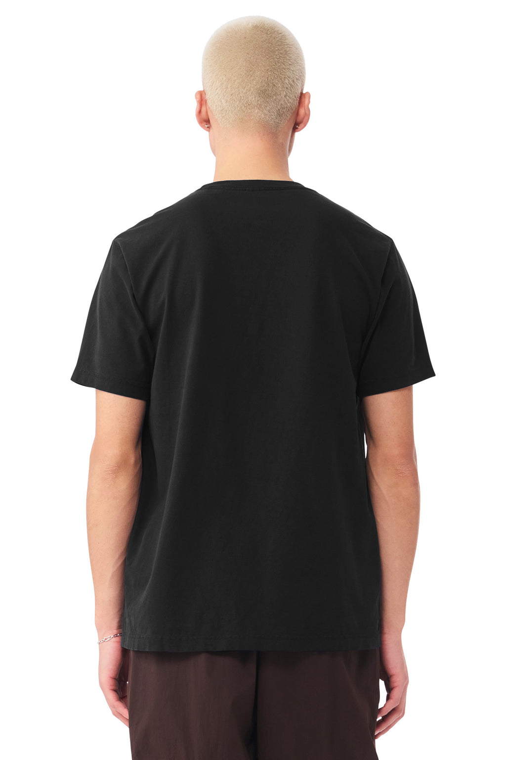 Blank retail blank tee back display for fast custom printing