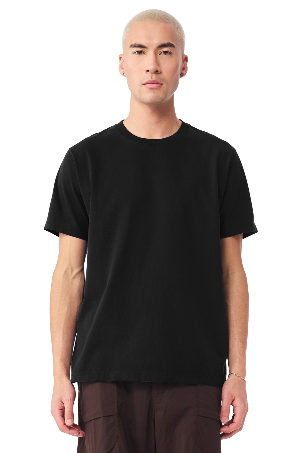Blank streetwear t-shirt neckline close-up for premium DTF prints